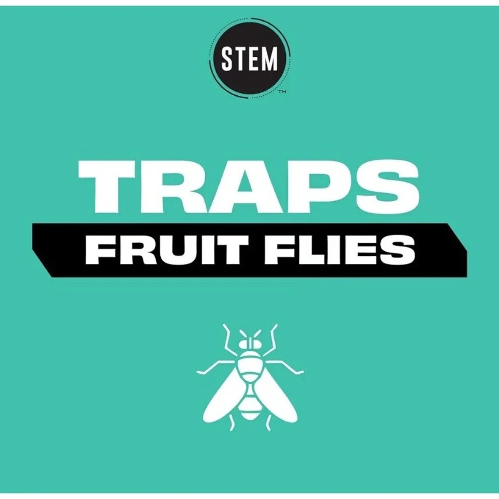2 Pack Stem Kills Fruit Fly Trap Catcher With Botanical Extracts 5.4‎ fl oz each